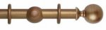 SOLID WOOD PLAIN BALL CURTAIN POLE